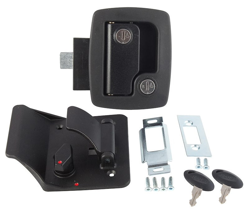 AP Products 013-520 Bauer RV Entry Door Lock with Keys - Lock for Trailers, RVs, Campers - Black