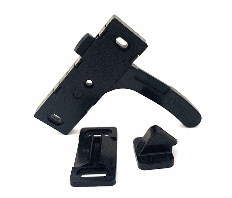 Loquet de porte d'entrée JR Products 06-11865, côté gauche ou droit, noir