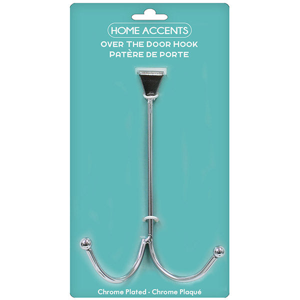 Over The Door Hook Chrome Finish Dual