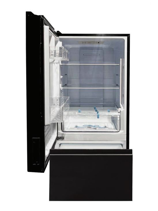 InVision Dual Swing Door RV Refrigerator 180-2562 - Designed for RVs - Black