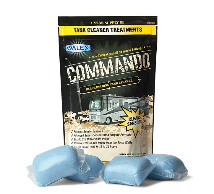 Walex CMDOBG Commando Black Holding Tank Cleaner - 4 Pack