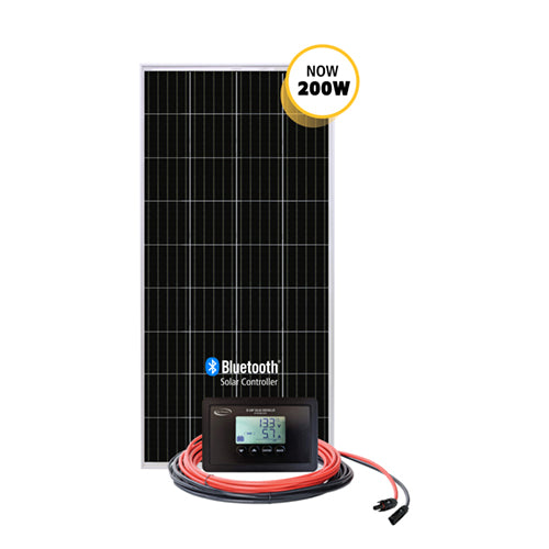 Go Power! 200W Overlander Solar Kit - Includes Solar Module, Controller, and Two 25' Output Cables