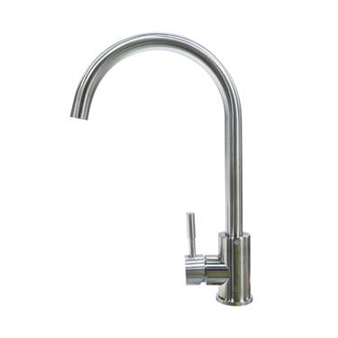 Lippert Flow Max 645717 Stainless Steel Curved Gooseneck Single Hole Faucet