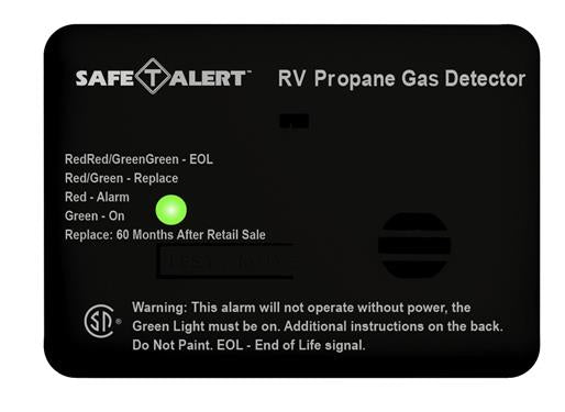 MTI Industries 12V LP Alarm and Gas Detector for RVs & Boats - Black