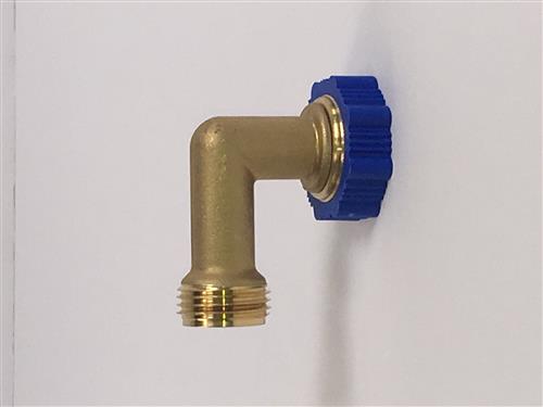 Aqua Pro 90 Degree Brass Hose Elbow 21854 - For RV Water Hoses, Outdoor Faucets & More, 1 Pk