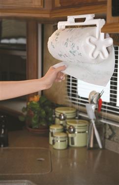 Camco 57111 Pop-A-Towel - Mountable, Portable Paper Towel Holder/Dispenser - White