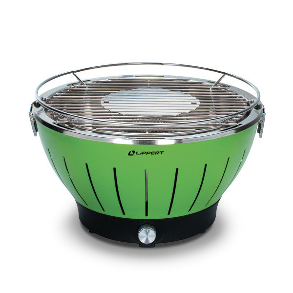 Lippert 2021106516 Odyssey Portable Grill - Great For Cooking, Camping and Travel- Green