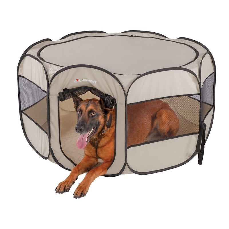 Lippert 2021150642: Portable Playpen - Large/X-Large, Pet Screen House, Portable Folding Design, House/Tent/Enclosure for Dogs, Shaded Playpen for Pets