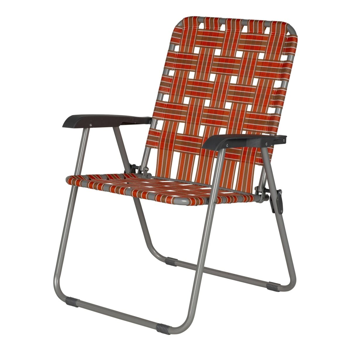 Lippert XL Retro Webbed Camping Chair – Lightweight, Folding Outdoor Chair - Available in Blue, Red, Green, or Orange