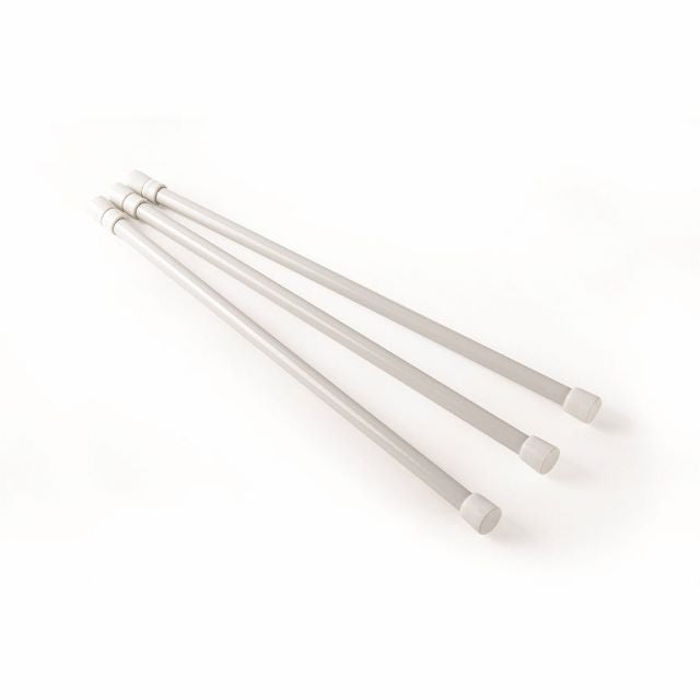 Camco 28" RV Refrigerator Bar 44053 - Secures Food and Drink During Travel - White (3 Pack)