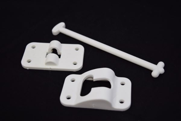 JR Products 10414 Polar White Plastic T-Style Door Holder