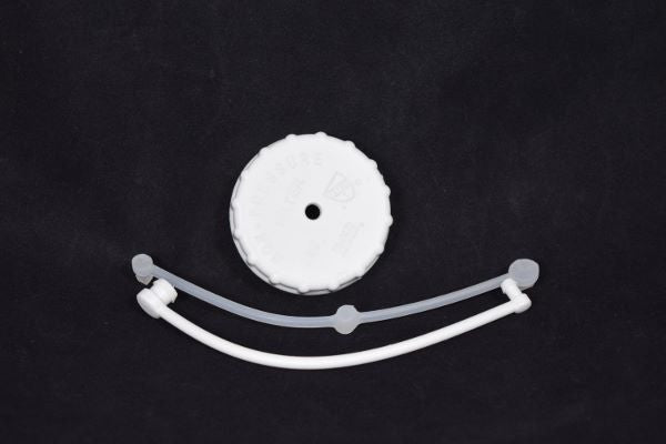 B&B Molders 94243 Gravity Water Fill Cap/Strap For Gravity Spouts in RVs, Replacement Cap - White