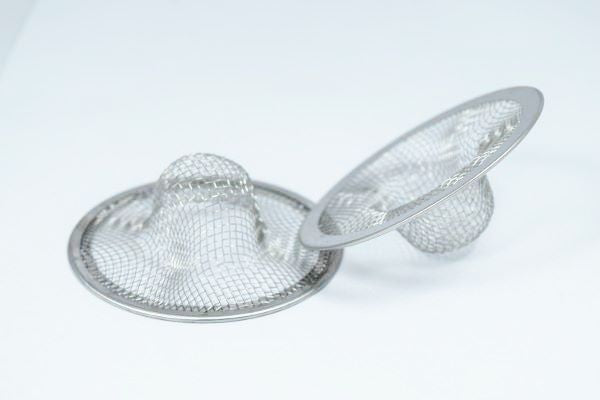 Besseek Heavy Duty Metal Sink Strainer - Steel Mesh Strainers for Kitchen Sinks or Shower Drains - 2Pk