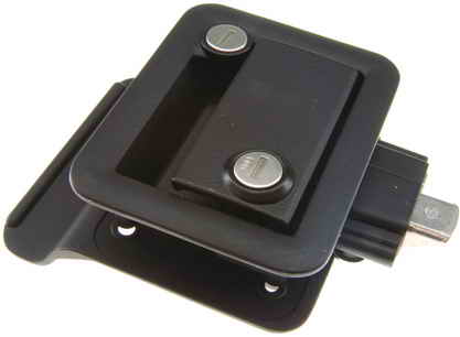 Fastec 43308-987 RV Entry Door Lock - Metal RV Door Lock with Paddle Deadbolt - Polar Black
