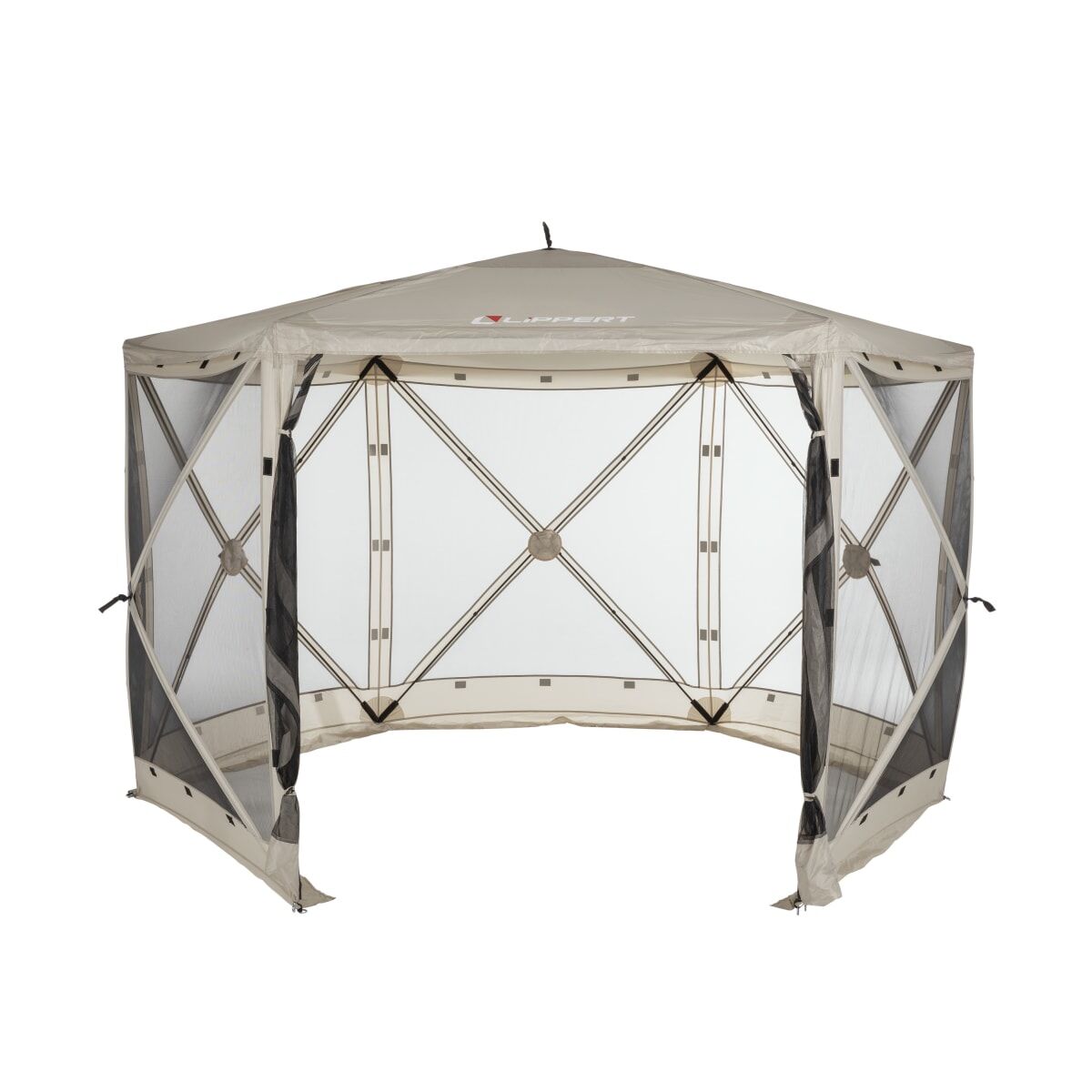 Lippert 2021123289 Picnic Popup Gazebo Sand 12X12 Outdoor Canopy/Shelter for Patio, Garden, Camping or Picnic