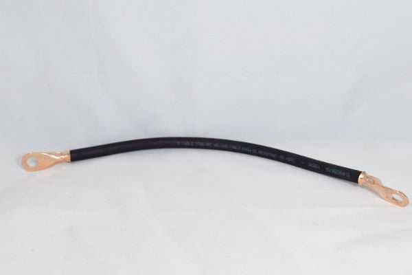 Battery Cable With Ends, 12", Black, 2GA - For Automotive, Solar, Marine, Boat, RV, Car, Motorcycle, and Power Connections