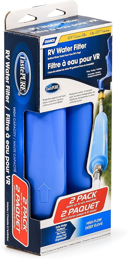 Camco 40044 Taste Pure Fresh Water Filter Cartridge - 2 Pack