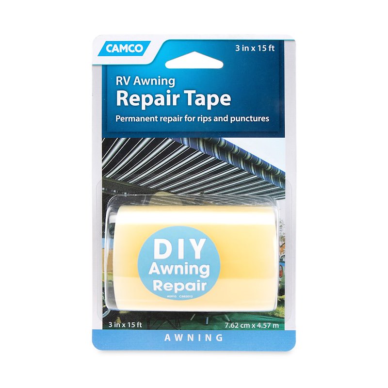 Camco Awning Repair Tape, 3" x 15' (42613) - Heavy Duty Tent, Boat, Cover Repair Tape