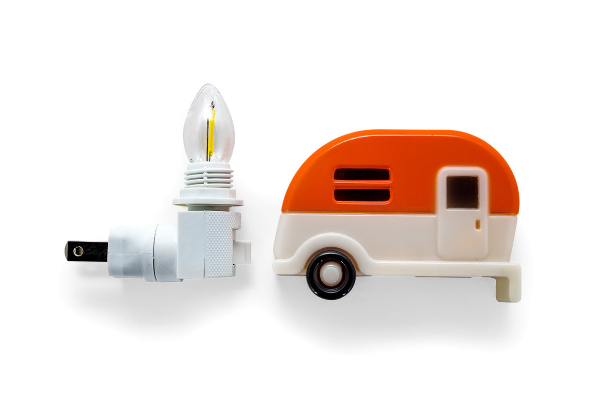 Veilleuse rétro Camco 53102 pour camping-car – Pour chambres, salles de bain, escaliers, couloirs – Orange