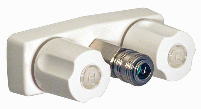 Valterra Phoenix Faucets PF213246 Plastic Dual Handle 3-3/8" Faucet with Quick Connect - White