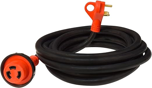 Cordon d'alimentation amovible Valterra A10-3025ED Mighty Cord 30 A avec poignée - 25 pi, rouge
