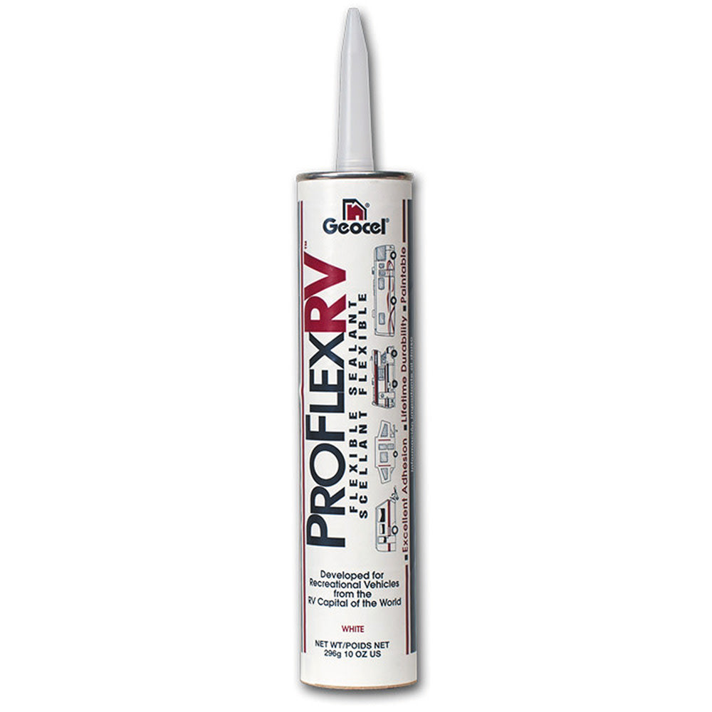 Geocel 28101V Pro Flex RV Flexible Sealant - Resealable, White, 10 Oz.