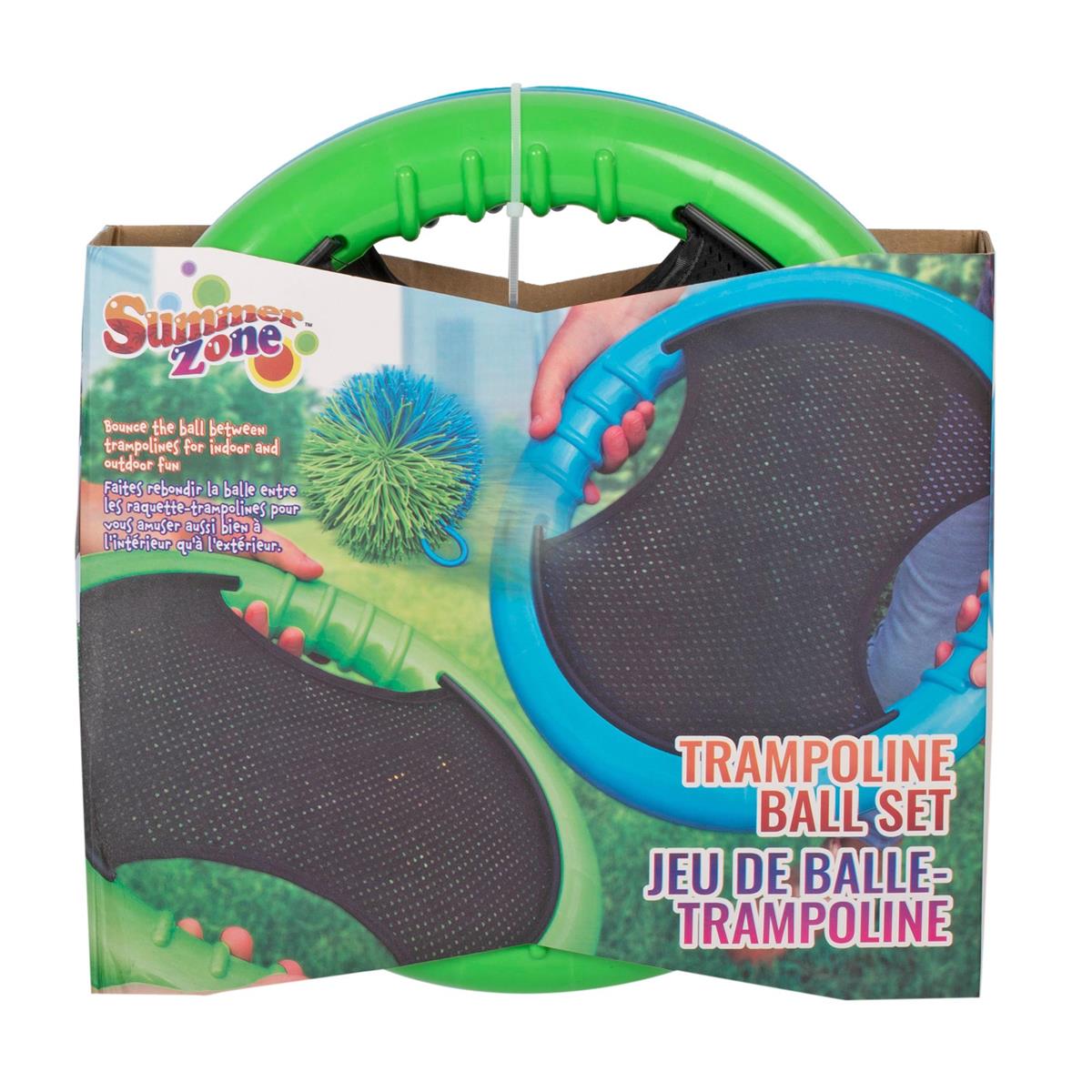 Summer Zone Trampoline Paddle Ball Game Set - Fun for Camping, Yard, Festival, Kids, Beach, Outdoor or Indoor Games