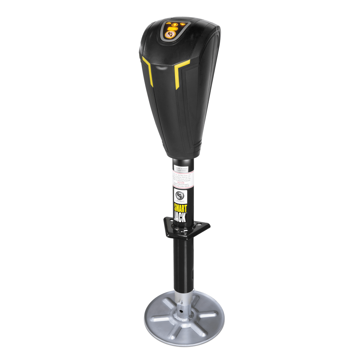 Lippert 643589 Smart Jack, Power Jack for A-frame Trailers, LED, Auto-Hitch Memory Function- Black