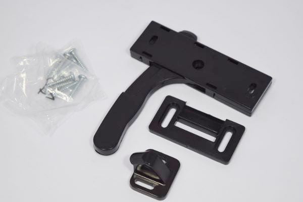 JR Products 11205 Right Hand Screen Door to Entry Door Latch - Black