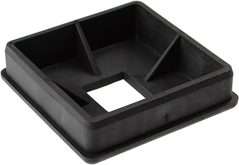 LaVanture Products MD600BLK - Camper Travel Trailer Bumper End Cap Cover 4 Inches Square Black