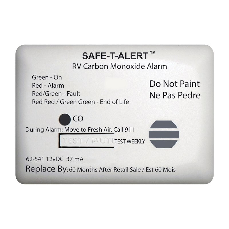 MTI Industries Safe-T-Alert 12V Carbon Monoxide Gas Detector and Alarm for RVs & Boats- White