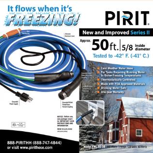 Pirit 50ft Heated Hose -  Drinking Water Safe for RV, Camper, House, Garden - Safe in Freezing Temperatures and Winter Weather