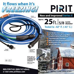 Pirit 25ft Heated Hose - Drinking Water Hose for RV, Car, Camper, House, Garden - Safe in Freezing Temperatures and Winter Weather