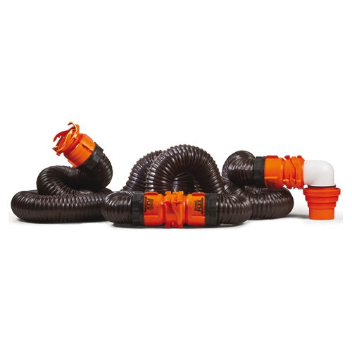 Camco 39742 RhinoFLEX 20ft RV Sewer Hose Kit - Durable RV Connection for Waste Disposal