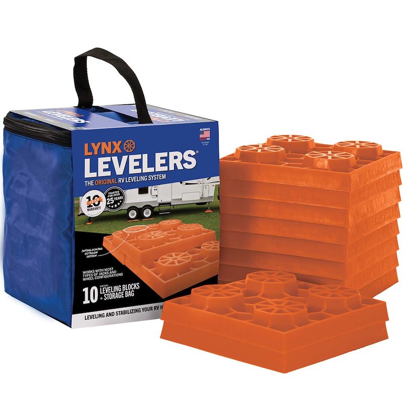 Tri-Lynx 00015 - Lynx Leveler for RV Leveling Block with Nylon Storage Case, Plastic, (Pack of 10)