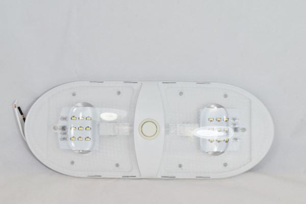 Lumitronics Double RV Ceiling Dome Light - Interior Lighting for RVs, Motorhomes, Campers, 5th Wheels, Trailers