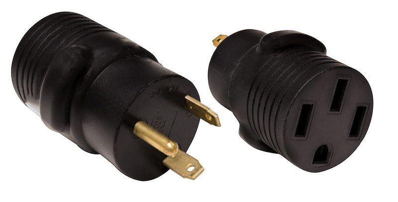 Valterra A10-5030A Mighty Cord Adapter Plug - 50AM to 30AF, Black (Bulk)