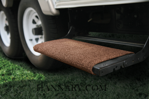 Camco 42921 RV Wrap-Around Step Rug - Cover Mat for RV Stairs - Brown
