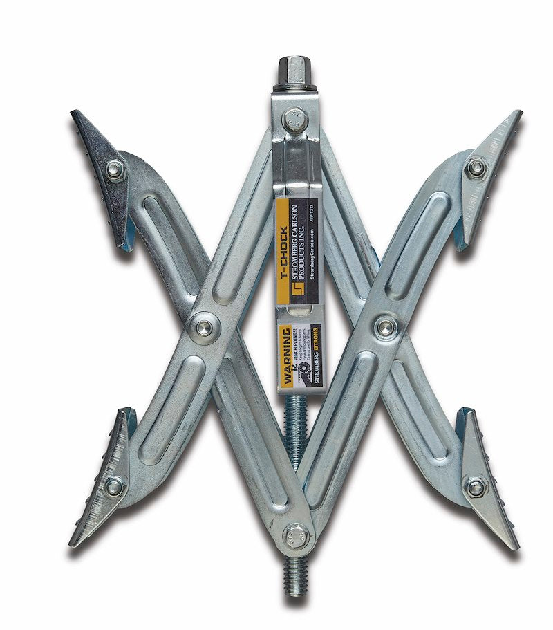 Stromberg Carlson JBP-T217.2 Tandem Axle T-Chock - 2 Pack Wheel Stabilizer for Motorhomes, Campers, RVs, Travel Trailers, Toy Haulers, Fifth Wheel Trailers, Heavy Duty Pickups