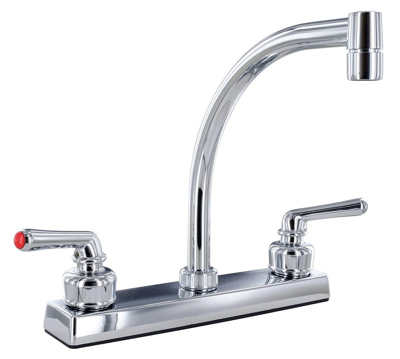 Phoenix P5034A-T44I Hi-Arc Spout 8" Kitchen Faucet with Chrome Lever Handles