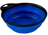 Lippert 2021016399 Silicone Collapsible Pet Bowl, Foldable Dog Bowl for Camping, Hiking, Travel, Outdoor or Indoor Use - Blue