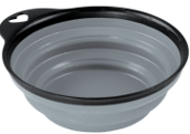 Lippert 2021090720 Silicone Collapsible Pet Bowl, Foldable Dog Bowl for Camping, Hiking, Travel, Outdoor or Indoor Use - Grey