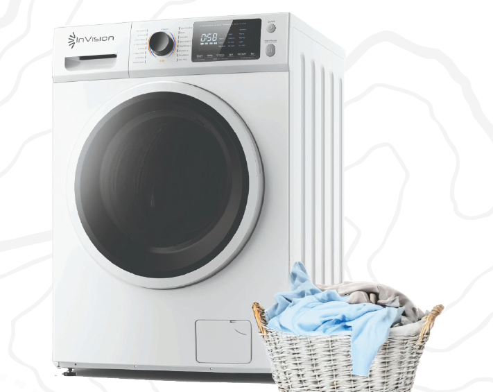 InVision 600-3900 Combo Washer & Dryer, Ventless - Energy Efficient, Space Saving for RV Laundry Machines and Travel