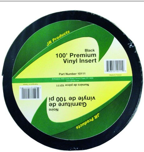 JR Products Trim molding insert 1" X 100ft Black