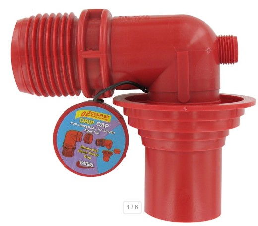 Valterra Sewer hose connector EZ Coupler 90-degree elbow Red