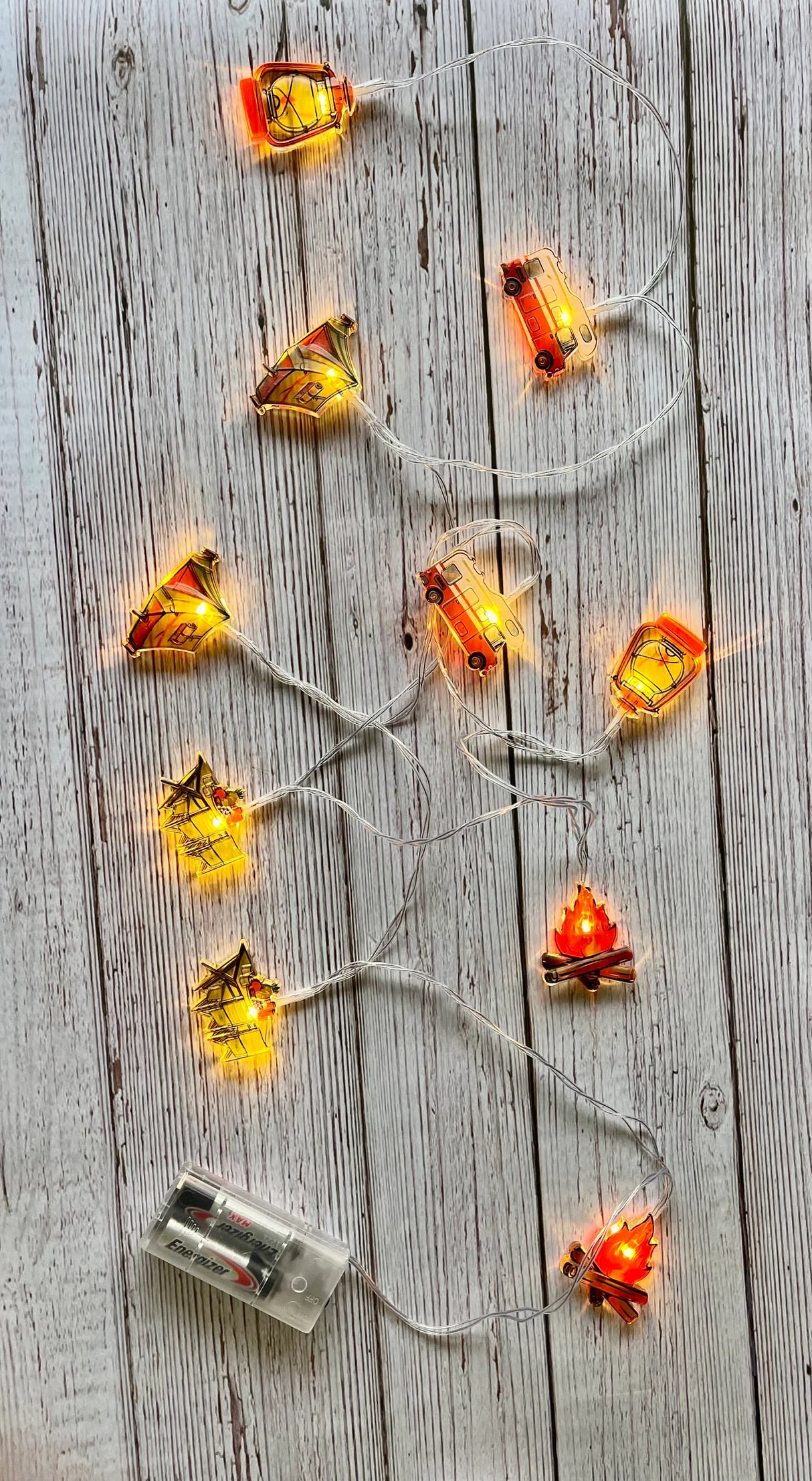 LED Campsite Decoration RV Garland String Lights, Camper Decoration Garland, Camping Theme, 4.85M.