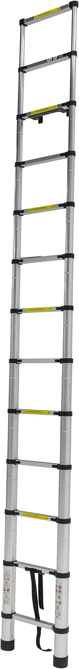 Lippert On-The-Go 12.5ft Ladder - Telescoping Ladder for RVs, Travel Trailers and Motorhomes - Aluminum Alloy Steel, 2021097938