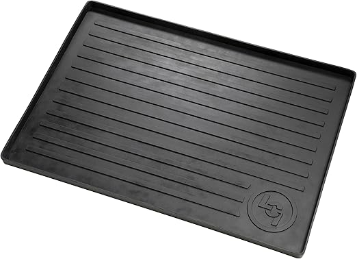 Lippert 801380 Solid Step Tapis de sol toutes saisons - Tapis de sol pour chaussures ou débris - Caoutchouc, noir