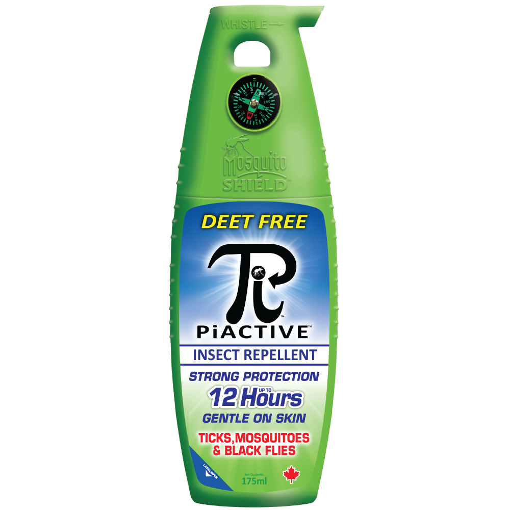 Kuus MS0020 PiACTIVE Insect Repellent Pump Spray - Skin Safe Bug Protection From Mosquitos, Ticks, Blackflies - 175ml