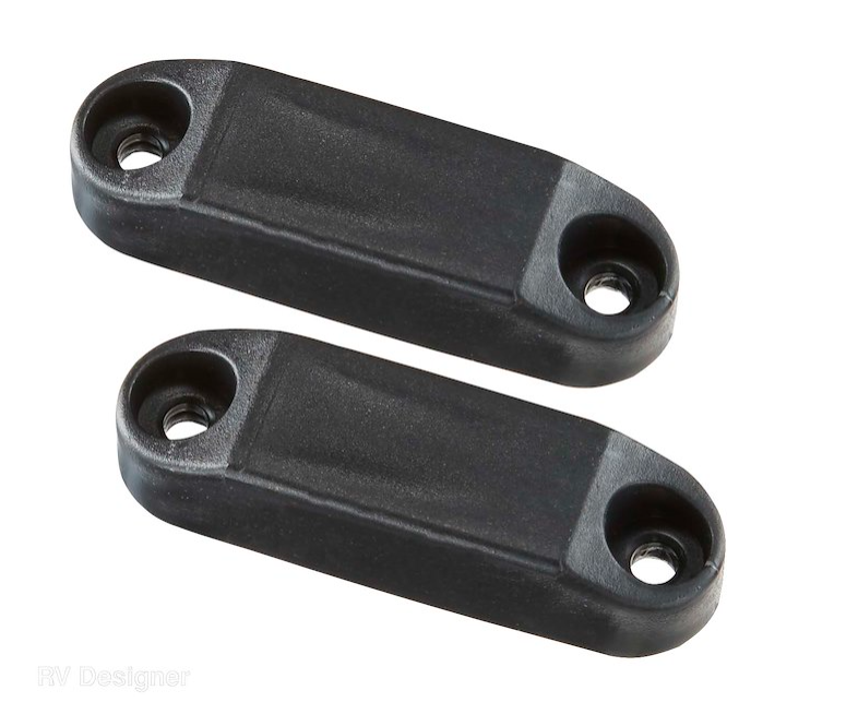 RV Designer Black Magnetic Catch- Pair of 2 - L607